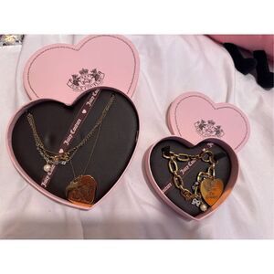 Bundle set VintGe juicy couture let them eat couture charm necklace bracelet